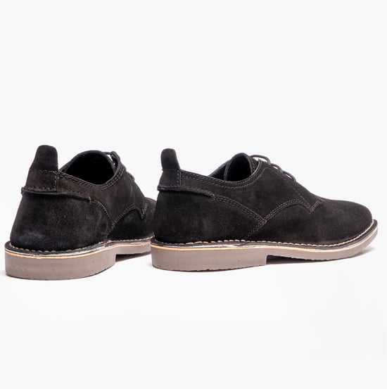 JONAS Mens Lace-Up Desert Shoes Black - Image 5
