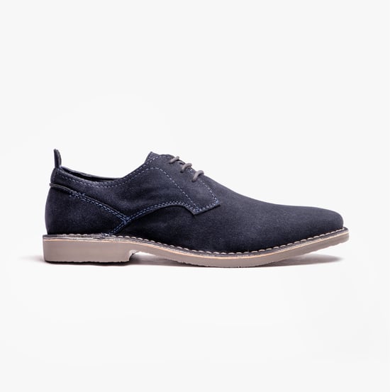 JONAS Mens Lace-Up Desert Shoes Navy - Image 2