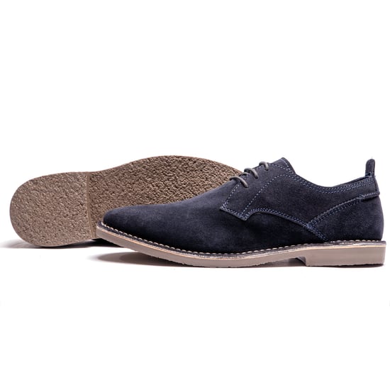 JONAS Mens Lace-Up Desert Shoes Navy - Image 6