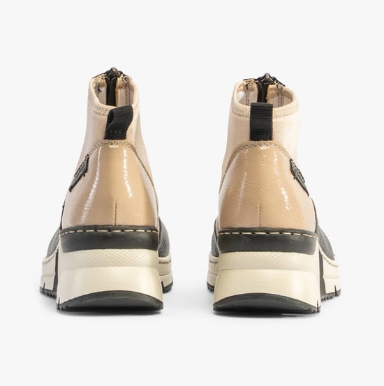 Rieker N6352-60 Womens Boots Beige - Image 3