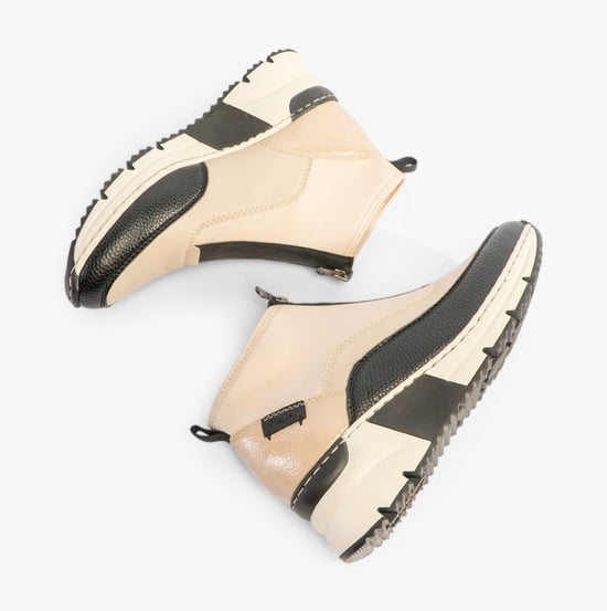 Rieker N6352-60 Womens Boots Beige - Image 6