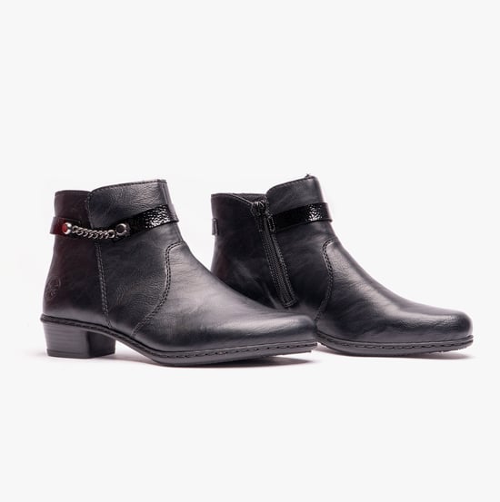 Rieker Y0783-00 Womens Ankle Boots Black - Image 4