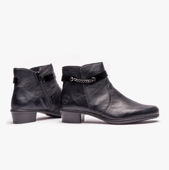 Rieker Y0783-00 Womens Ankle Boots Black - Image 3