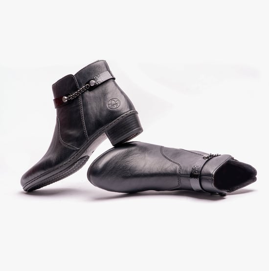 Rieker Y0783-00 Womens Ankle Boots Black - Image 2