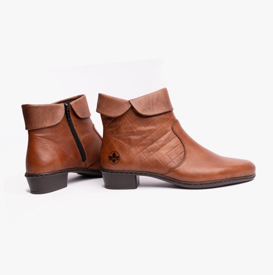 Rieker Y07D0-25 Womens Leather Boots Brown - Image 2