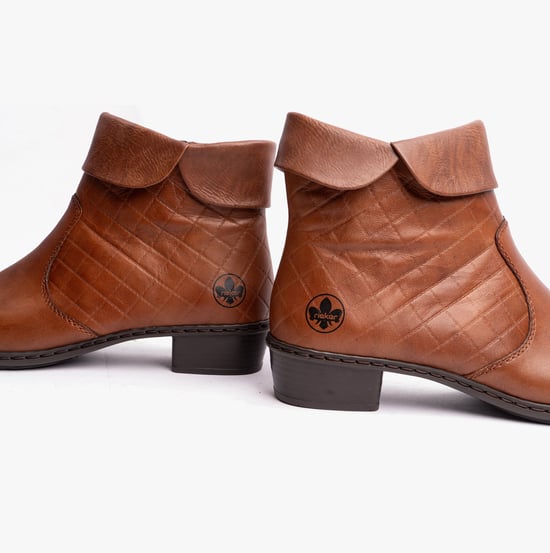 Rieker Y07D0-25 Womens Leather Boots Brown - Image 4