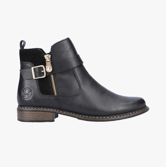 Rieker Z4959-00 Womens Leather Boots Black - Image 1