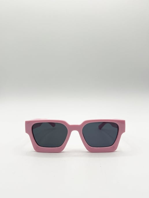 Square Retro Pink Sunglasses - Image 1