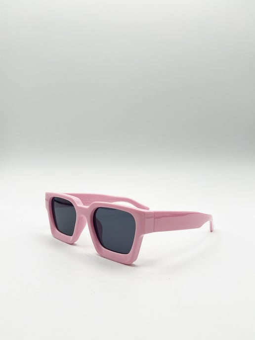 Square Retro Pink Sunglasses - Image 2