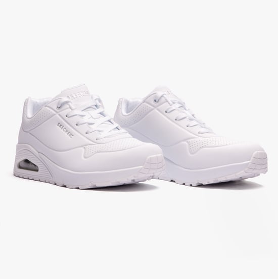 UNO Ladies Lace-Up Trainers White - Image 2
