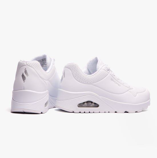 UNO Ladies Lace-Up Trainers White - Image 3