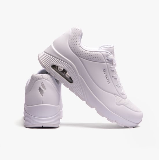 UNO Ladies Lace-Up Trainers White - Image 5