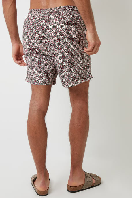 2 Pack Geometric Floral Print Swim Shorts - Image 3