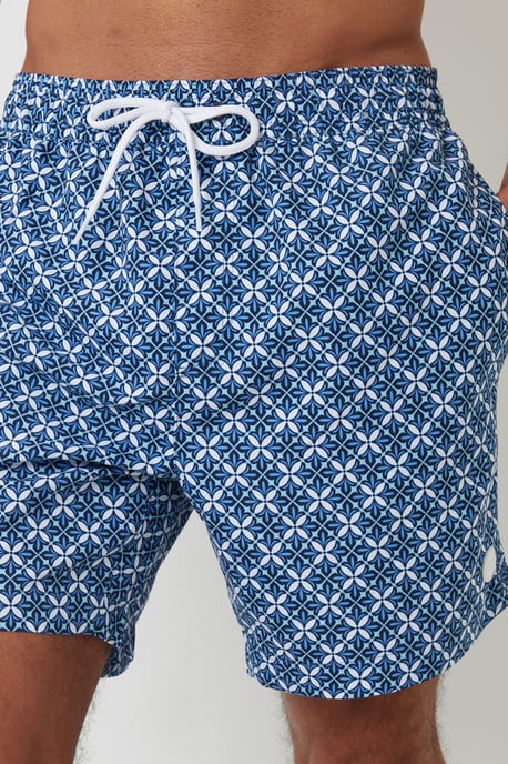 2 Pack Geometric Floral Print Swim Shorts - Image 5