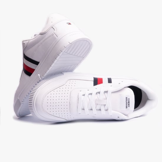 Heren SUPERCUP Striped Leren Sneakers Wit - Image 2