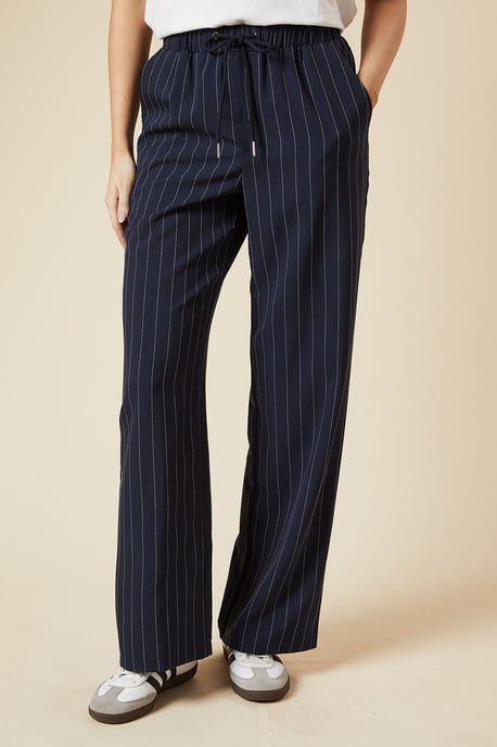 Elasticated Waist Wide Leg Stripe Trouser - Image 2
