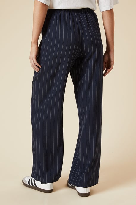 Elasticated Waist Wide Leg Stripe Trouser - Image 3