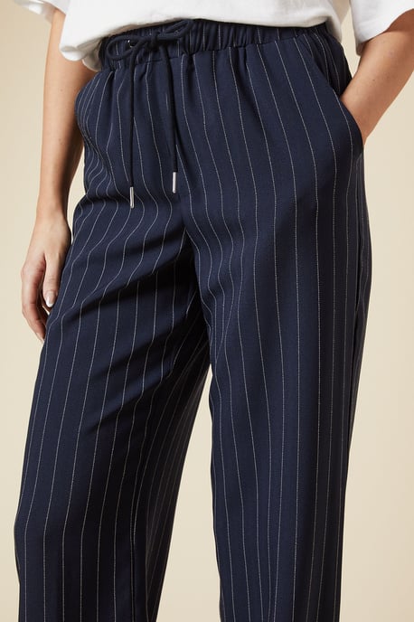 Elasticated Waist Wide Leg Stripe Trouser - Image 4