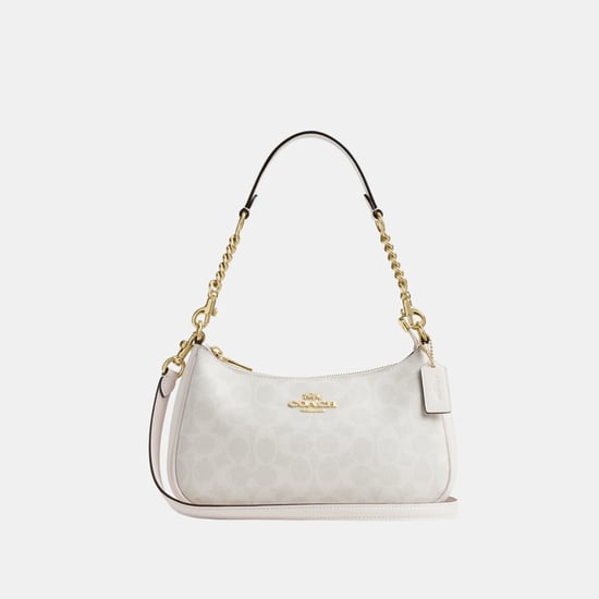 Teri Shoulder Bag in Signature Canvas with Chain Strap - Image 1