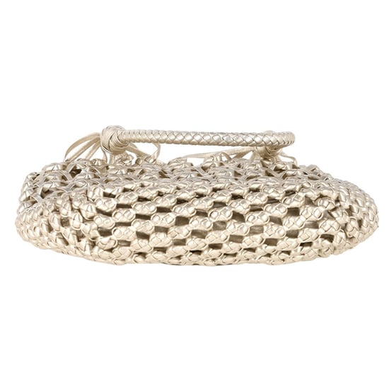 Miu Miu Woven Effect Schoudertas in Zilverkleurig Leer - Image 3