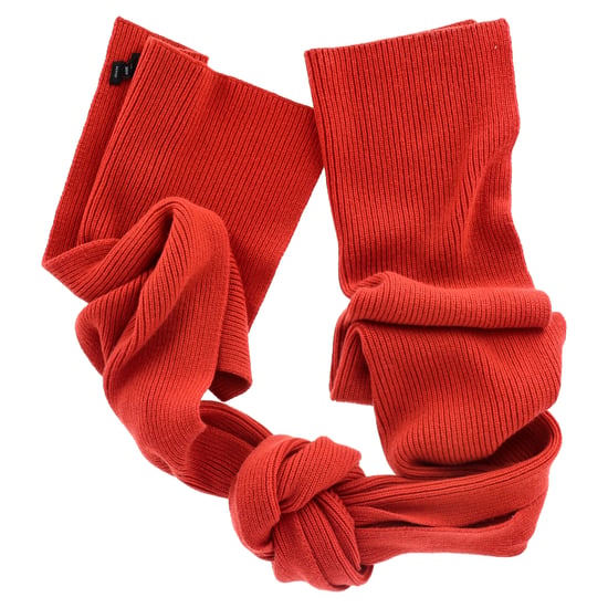 Joseph Ribbed Scarf in Red Cashmere - Image 2