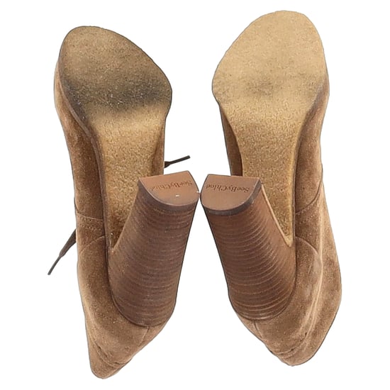 See by Chloé Laarzen met Veters en Hak in Bruin Suède - Image 6