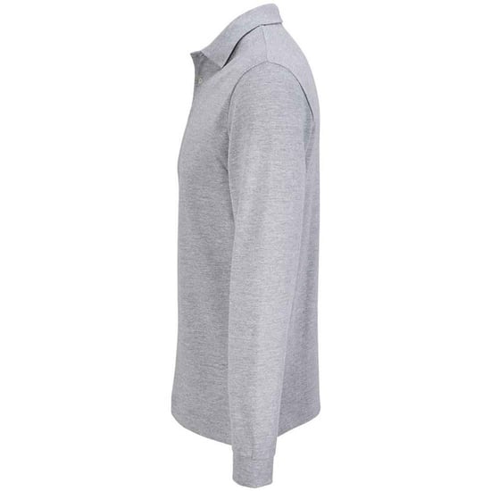 SOLS Pacific Pique poloshirt met lange mouwen, uniseks, volwassenen (Grijze Mergel) - Image 3