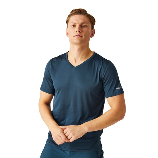 Regatta Heren Fingal V Hals T-shirt (Maanlicht Denim) - Image 4