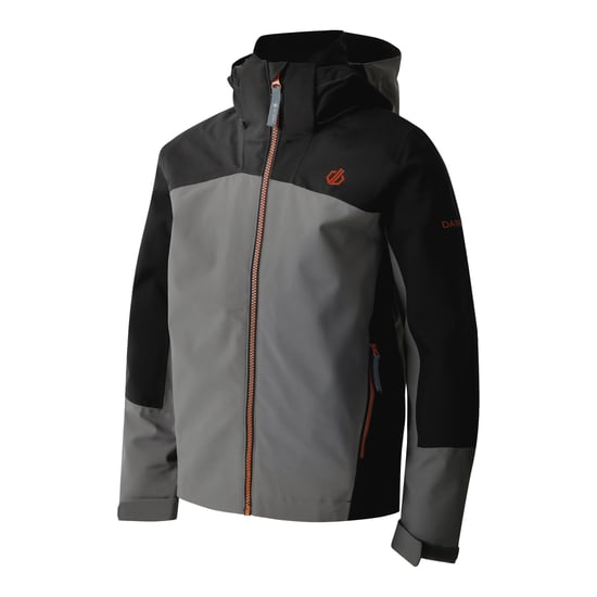 Regatta Childrens/Kids Explore II Waterproof Jacket (Black/Granite Grey) - Image 3