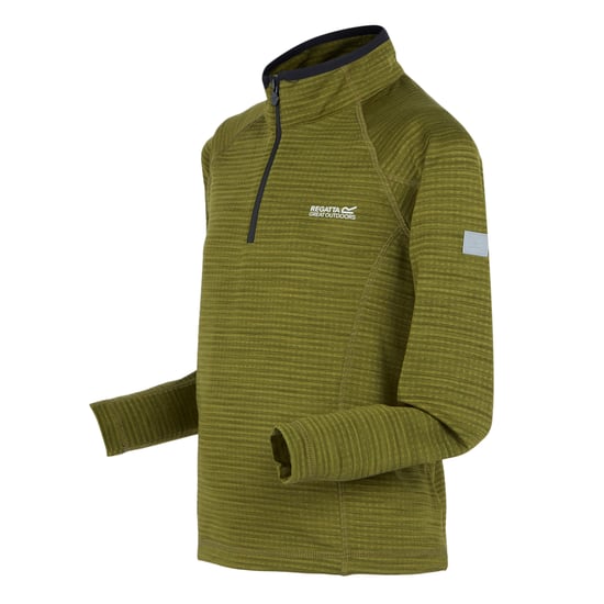 Regatta Kinderen/Kinderen Berley Half Zip Top met lange mouwen (Nefriet groen/zwart) - Image 3