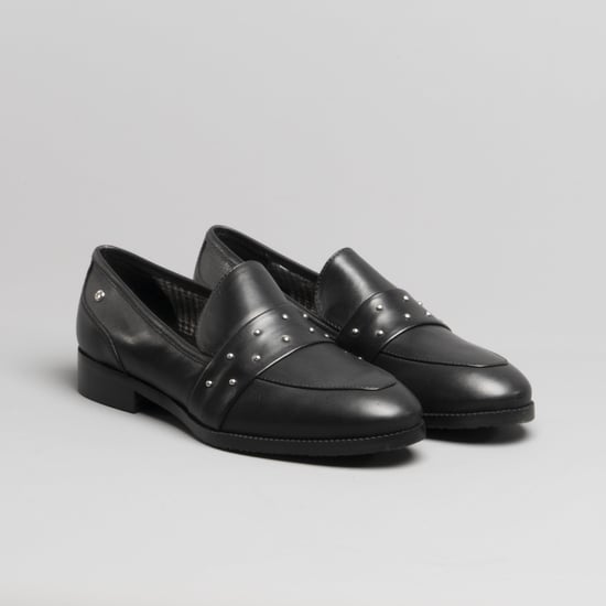 ROYAL Ladies Leather Loafers Black - Image 3