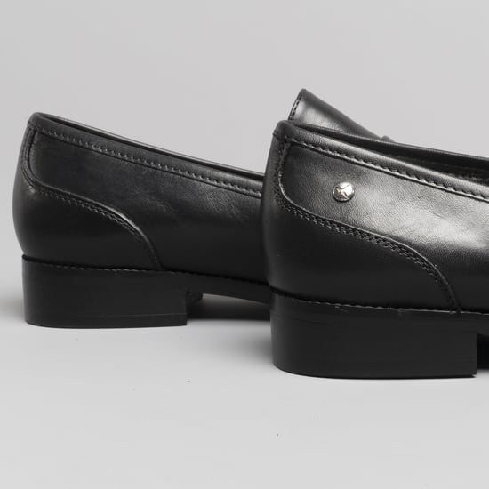 ROYAL Ladies Leather Loafers Black - Image 4