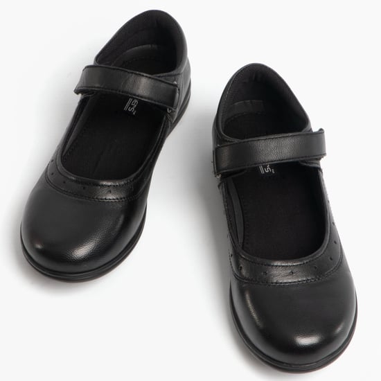 ELSA Girls Leather Touch Fasten Mary Jane Shoes Black - Image 2