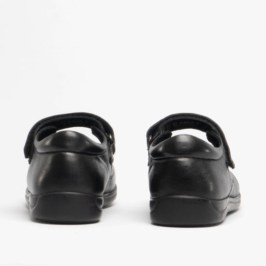 ELSA Girls Leather Touch Fasten Mary Jane Shoes Black - Image 5