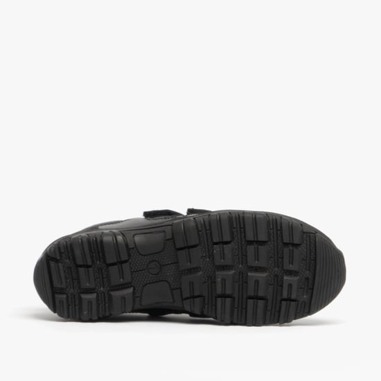 WILFRED Boys Black Leather Touch Fasten Shoes - Image 3