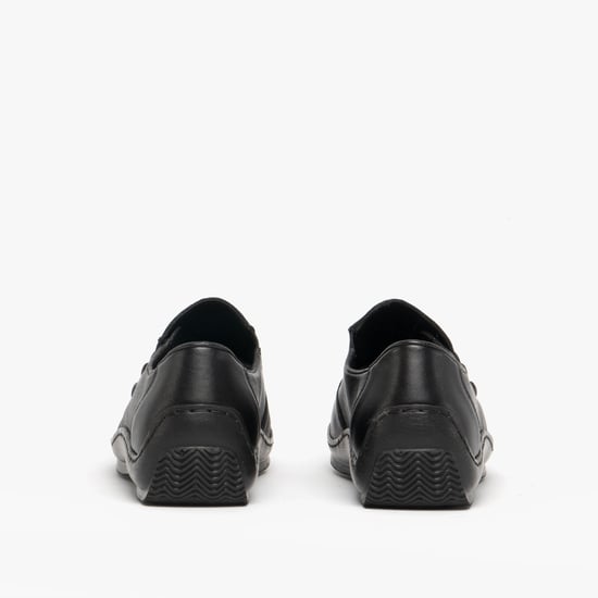 L1751-00 Ladies Slip-On Shoes Black - Image 5
