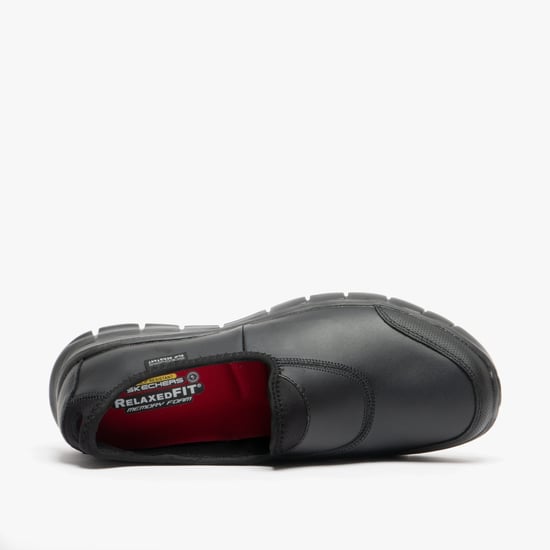 RELAXED FIT - SURE TRACK Ladies Leather Anti-Slip Shoes Black - Image 5