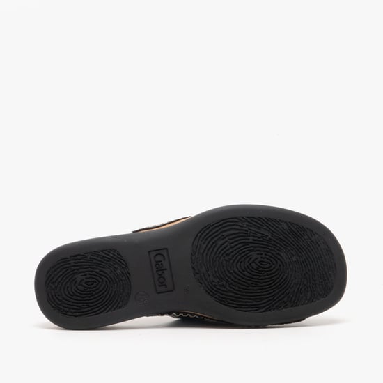 LANZAROTE Ladies Leather Mule Sandals Black - Image 4