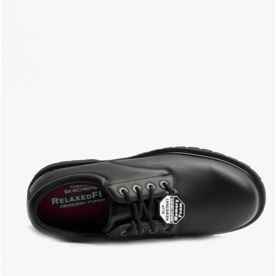ONTSPANDE PASVORM: COTTONWOOD - ELKS SR Heren Leren Antislip Schoenen Zwart - Image 4