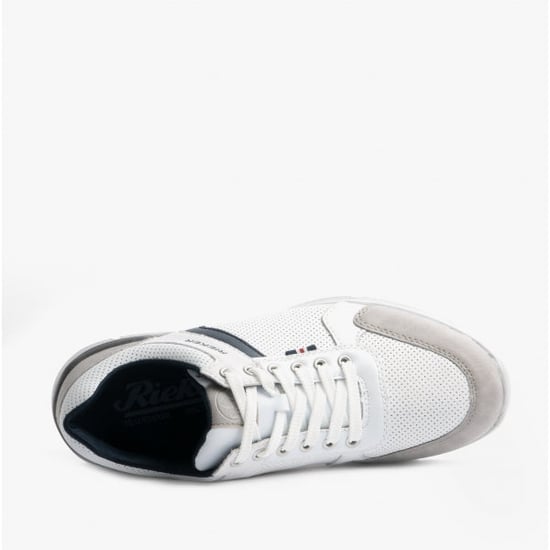 16426-40 Mens Casual Trainers White Combi - Image 4