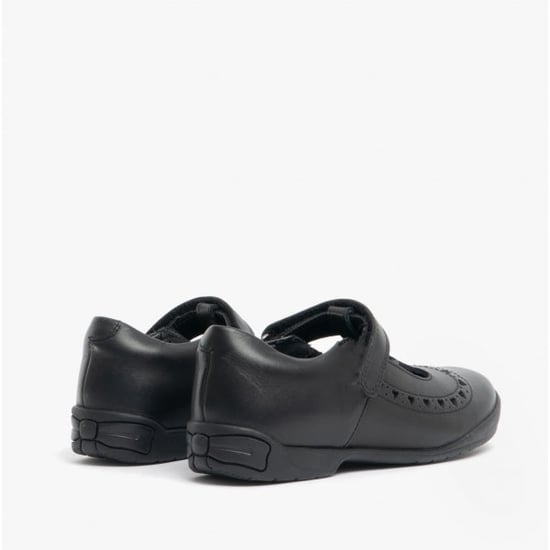 LEAP FROG Girls Leather T-Bar School Shoes Black - Image 6