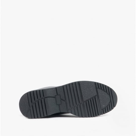 IMPACT Girls Leather Lace Up School Shoes Black - Image 3