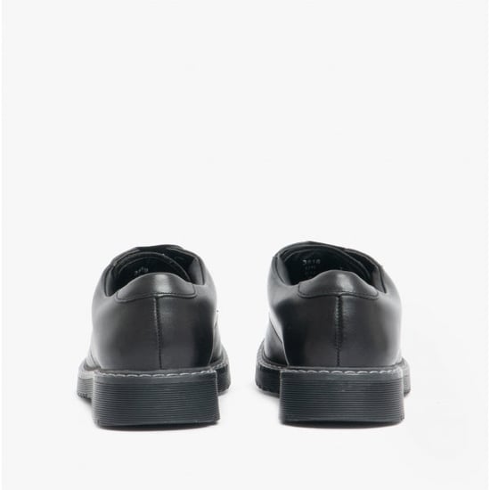 IMPACT Girls Leather Lace Up School Shoes Black - Image 5