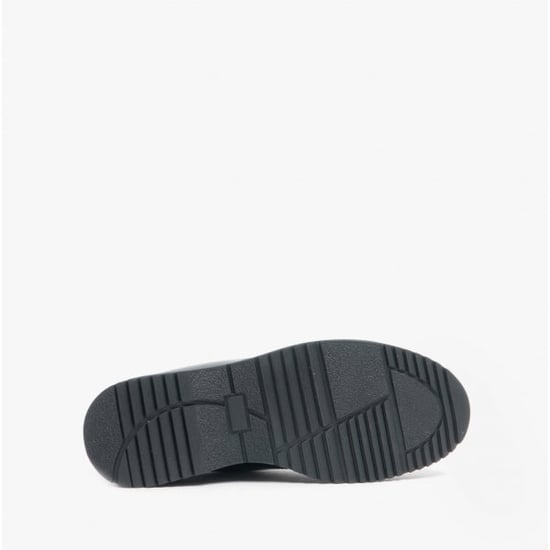 IMPACT Girls Leather Lace Up School Shoes Patent Black - Image 4
