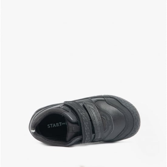 STRIKE Boys Leather Touch Fasten School Shoes Black - Image 5