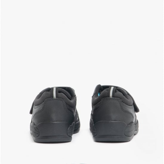 STRIKE Boys Leather Touch Fasten School Shoes Black - Image 6