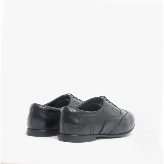 MATILDA Girls Leather Brogue School Shoes Black - Image 5