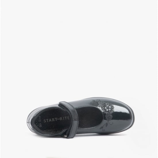 WISH Girls Leather Mary Jane School Shoes Patent Black - Image 5