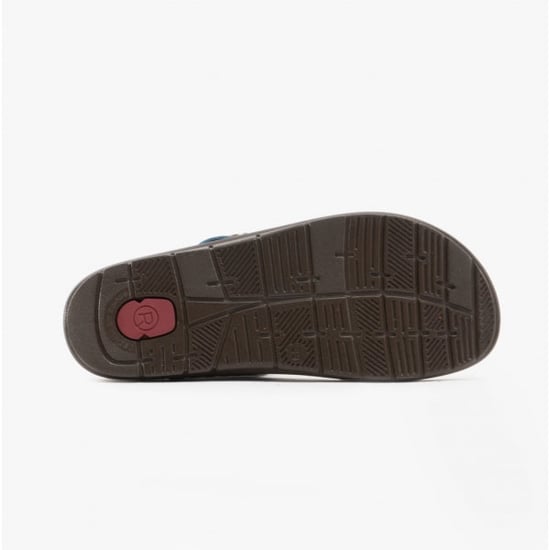 5860 Ladies Leather Mule Sandals Blue Jeans - Image 4
