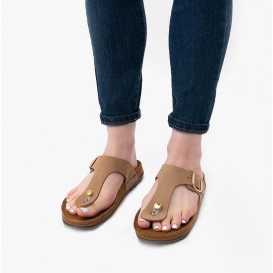 5860 Ladies Leather Mule Sandals Natural - Image 2